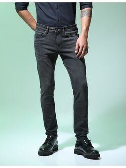 Flying Machine - Men Black Cotton Solid Skinny Jeans