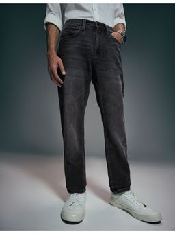 Flying Machine - Men Black Cotton Solid Slim Jeans