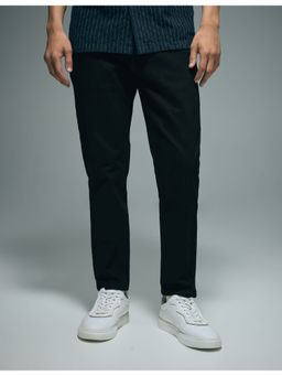 Flying Machine - Men Black Cotton Solid Straight Jeans
