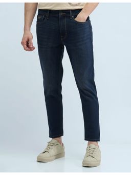 Flying Machine - Men Blue Cotton Solid Straight Jeans
