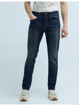 Flying Machine - Men Blue Cotton Solid Slim Jeans