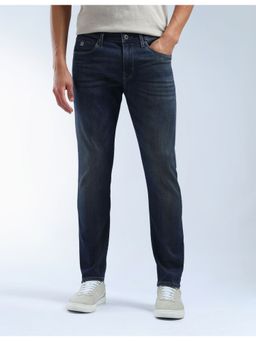 Flying Machine - Men Blue Cotton Solid Slim Jeans