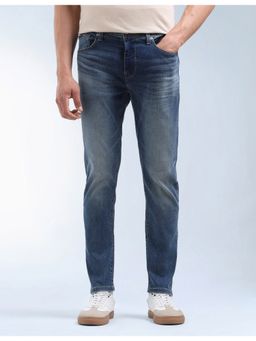 Flying Machine - Men Blue Cotton Solid Slim Jeans
