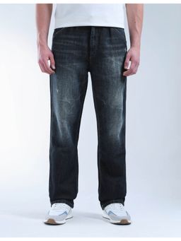 Flying Machine - Men Blue Cotton Solid Straight Jeans