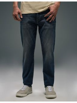 Flying Machine - Men Blue Cotton Solid Slim Jeans