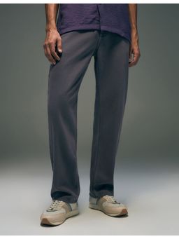 Flying Machine - Men Grey Cotton Solid Straight Jeans