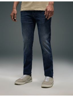 Flying Machine - Men Blue Cotton Solid Skinny Jeans