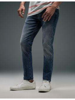 Flying Machine - Men Blue Cotton Solid Skinny Jeans