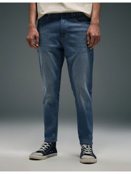 Flying Machine - Men Blue Cotton Solid Tapered Jeans
