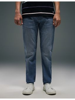 Flying Machine - Men Blue Cotton Solid Slim Jeans