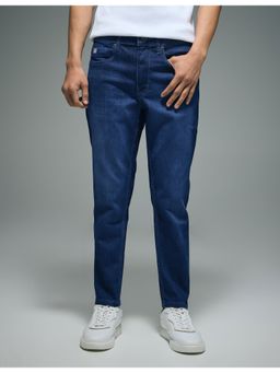 Flying Machine - Men Blue Cotton Solid Straight Jeans