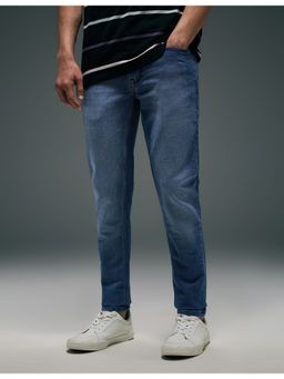Flying Machine - Men Blue Cotton Solid Skinny Jeans