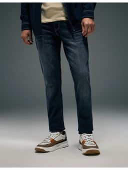 Flying Machine - Men Blue Cotton Solid Skinny Jeans
