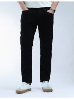 Flying Machine - Men Black Cotton Solid Slim Jeans