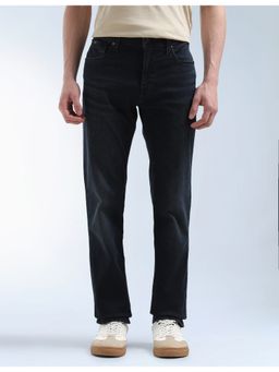 Flying Machine - Men Blue Cotton Solid Straight Jeans