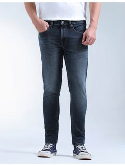 Flying Machine - Men Blue Cotton Solid Skinny Jeans