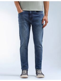 Flying Machine - Men Blue Cotton Solid Slim Jeans