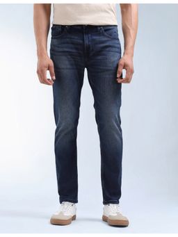 Flying Machine - Men Blue Cotton Solid Slim Jeans