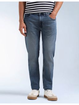 Flying Machine - Men Blue Cotton Solid Slim Jeans