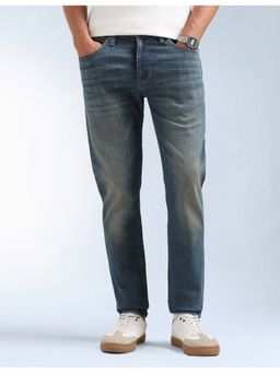 Flying Machine - Men Blue Cotton Solid Slim Jeans