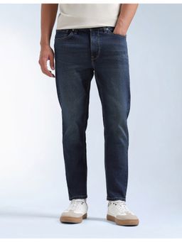 Flying Machine - Men Blue Cotton Solid Straight Jeans