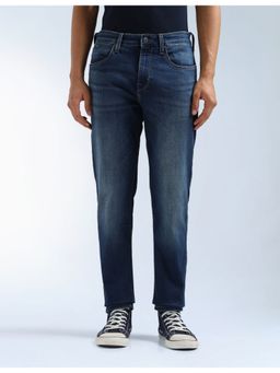 Flying Machine - Men Blue Cotton Solid Slim Jeans
