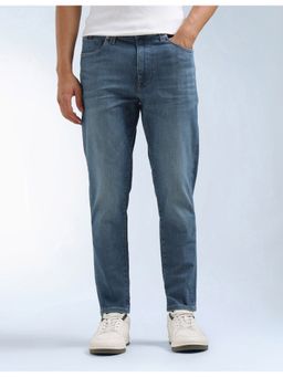Flying Machine - Men Blue Cotton Solid Straight Jeans