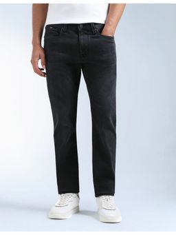 Flying Machine - Men Black Cotton Solid Slim Jeans