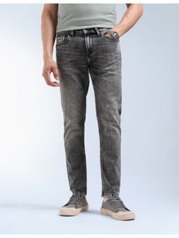 Flying Machine - Men Black Cotton Solid Slim Jeans