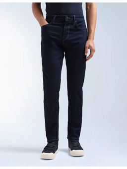 Flying Machine - Men Blue Cotton Solid Slim Jeans