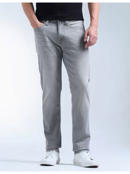 Flying Machine - Men Grey Cotton Solid Slim Jeans