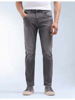 Flying Machine - Men Grey Cotton Solid Slim Jeans