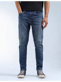 Flying Machine - Men Blue Cotton Solid Straight Jeans