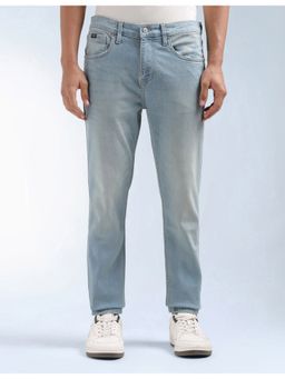 Flying Machine - Men Blue Cotton Solid Slim Jeans