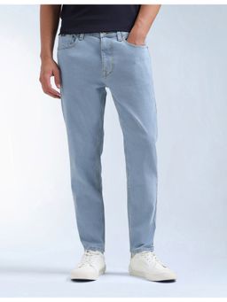 Flying Machine - Men Blue Cotton Solid Slim Jeans