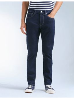 Flying Machine - Men Blue Cotton Solid Slim Jeans