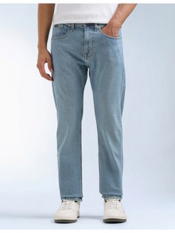 Flying Machine - Men Blue Cotton Solid Straight Jeans