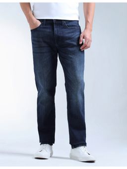 Flying Machine - Men Blue Cotton Solid Slim Jeans