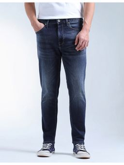 Flying Machine - Men Blue Cotton Solid Slim Jeans