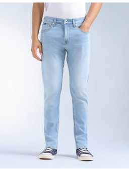 Flying Machine - Men Blue Cotton Solid Slim Jeans
