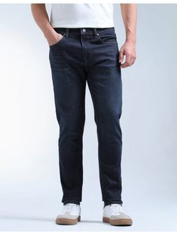 Flying Machine - Men Blue Cotton Solid Slim Jeans