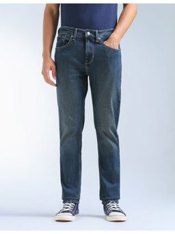 Flying Machine - Men Blue Cotton Solid Slim Jeans