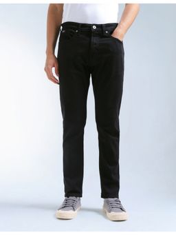 Flying Machine - Men Black Cotton Solid Slim Jeans