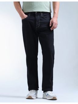 Flying Machine - Men Blue Cotton Solid Straight Jeans
