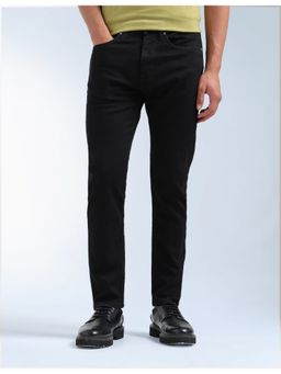 Flying Machine - Men Black Cotton Solid Slim Jeans