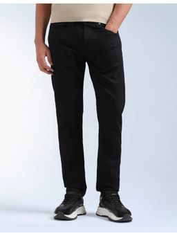 Flying Machine - Men Black Cotton Solid Slim Jeans