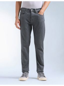 Flying Machine - Men Grey Cotton Solid Slim Jeans