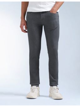 Flying Machine - Men Grey Cotton Solid Skinny Jeans