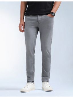 Flying Machine - Men Grey Cotton Solid Skinny Jeans