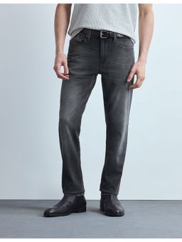 Flying Machine - Men Black Cotton Solid Slim Jeans